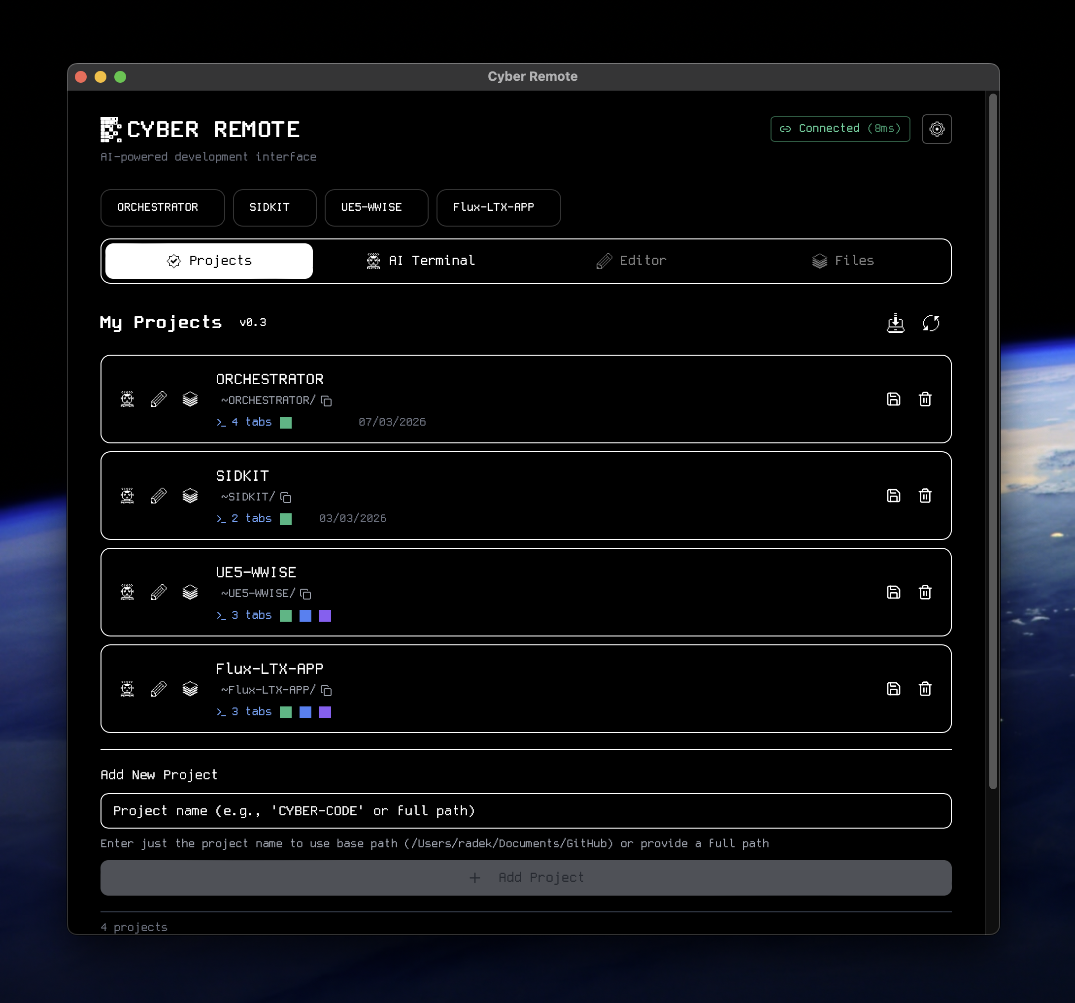 Cyber Remote — Tauri desktop app